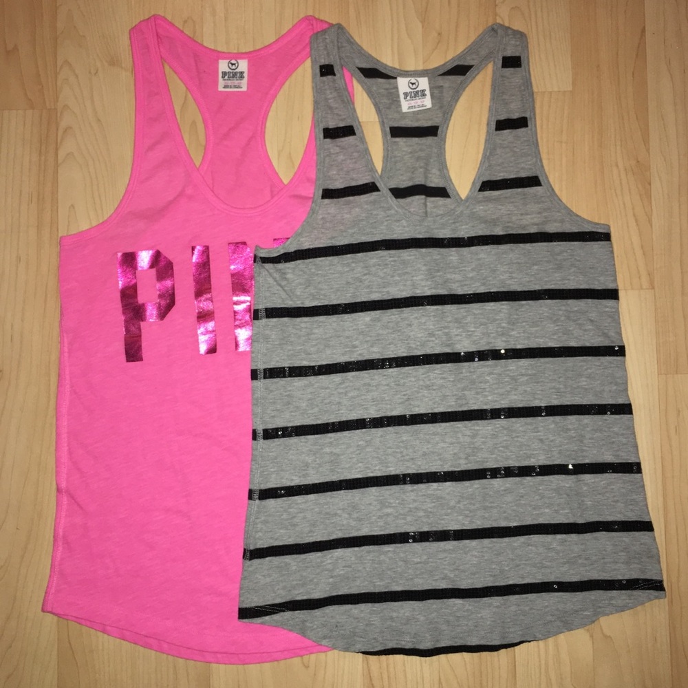VICTORIA SECRET (PINK) RACER BACK TANK BUNDLE